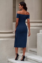 Cargar imagen en el visor de la galería, Off-Shoulder Short Sleeve Split Dress
