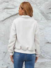 Load image into Gallery viewer, Zip Up Collared Neck Long Sleeve Jacket
