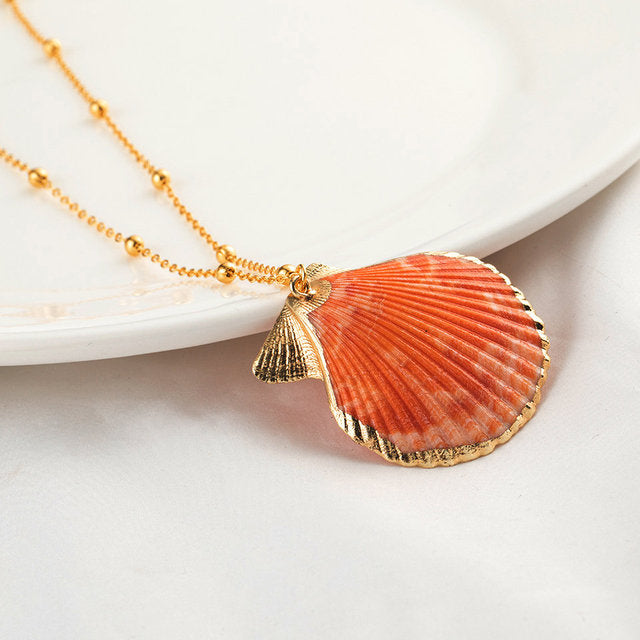 Natural Seashell Pendant Necklaces